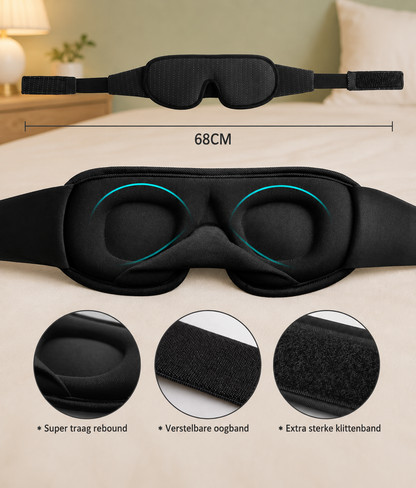 Silk Sleep Mask 3D - Premium slaapmasker met 100% lichtblokkering